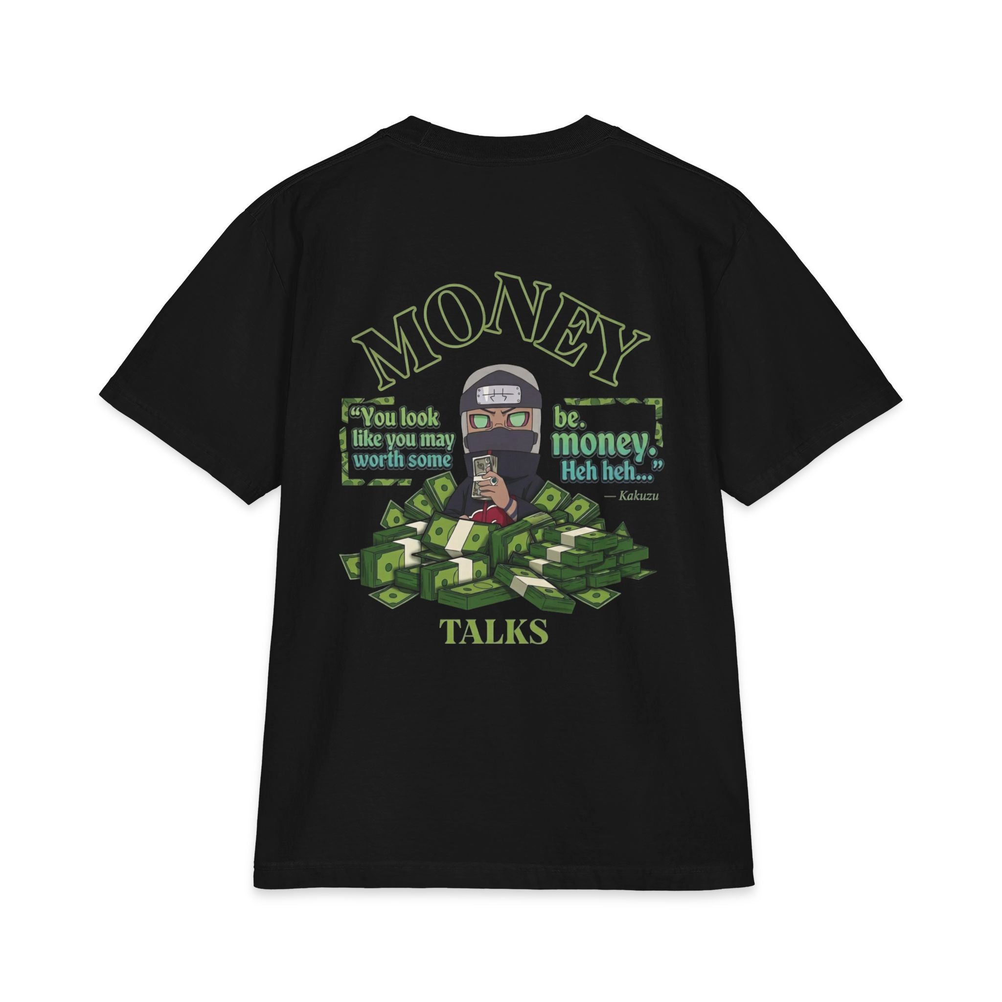 Kakuzu Money Talks Heavyweight Graphic Tee - Hex Katana