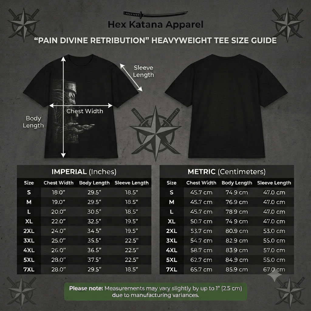 Pain Divine Retribution Heavyweight Tee - Hex Katana