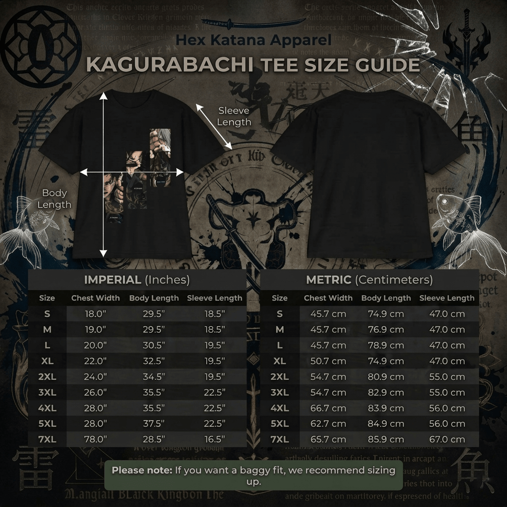 Kagurabachi Blade-Bearer Oversized Tee - Hex Katana